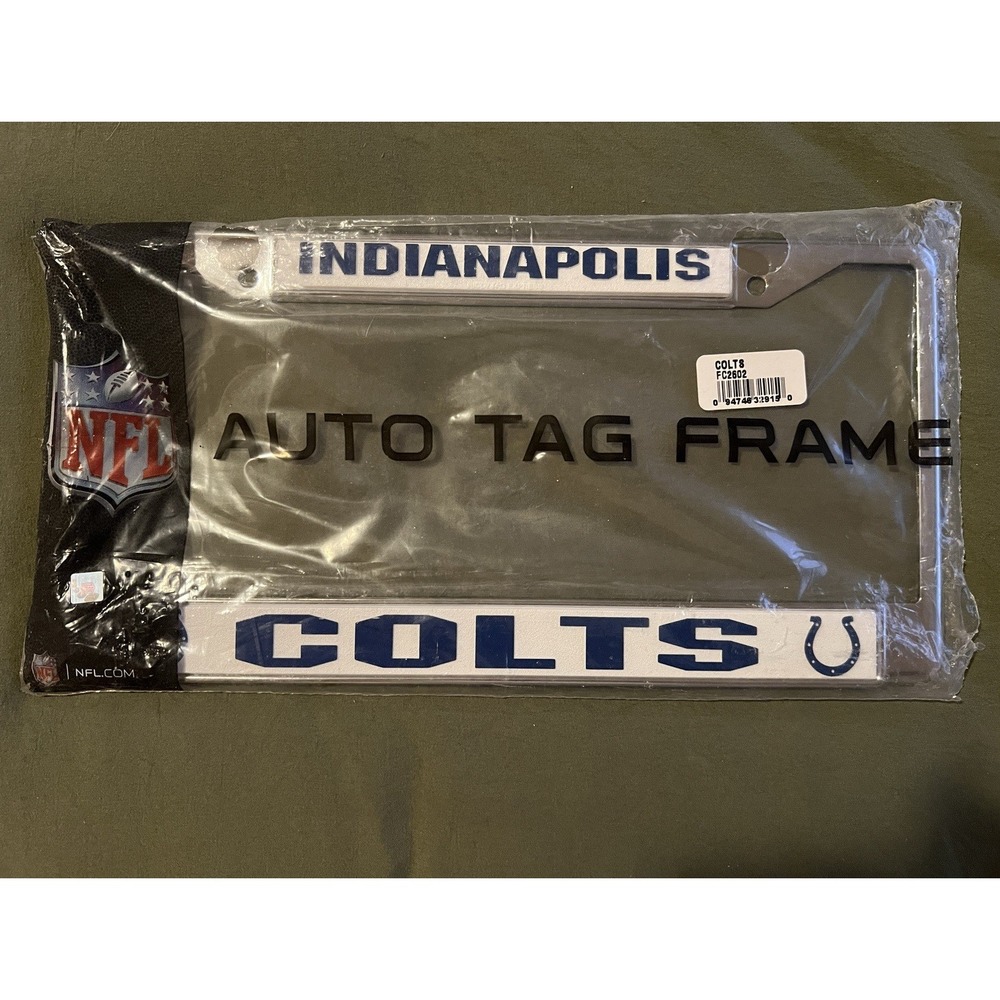 Indianapolis Colts NFL Officially Licensed Blue/White License Plate Frame